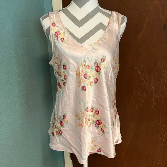 Oscar de la Renta Floral Camisole in Pink and Yellow - Picture 1 of 5